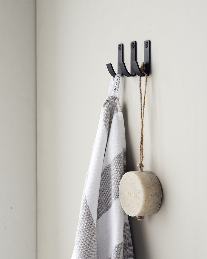 Thapsus Kljuke stenske, črne, 3 kosi