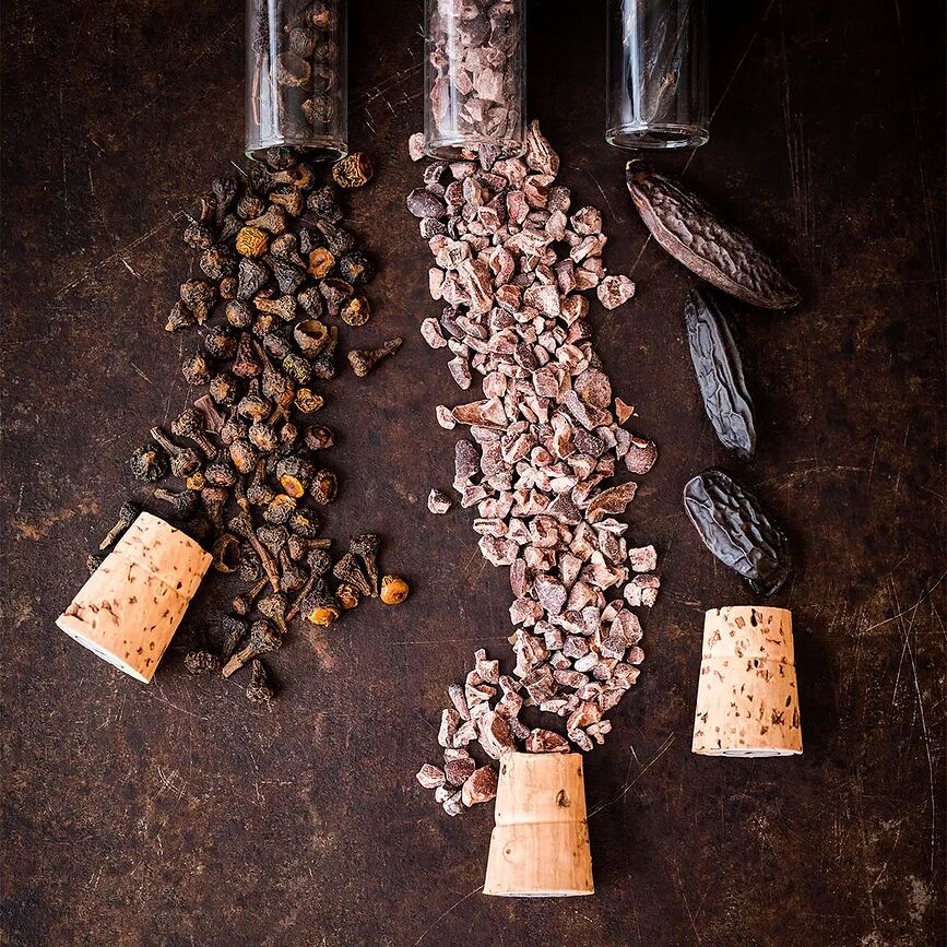 Gourmet Moulin à Épices avec épices pour pâtisserie, Set 4 pièces