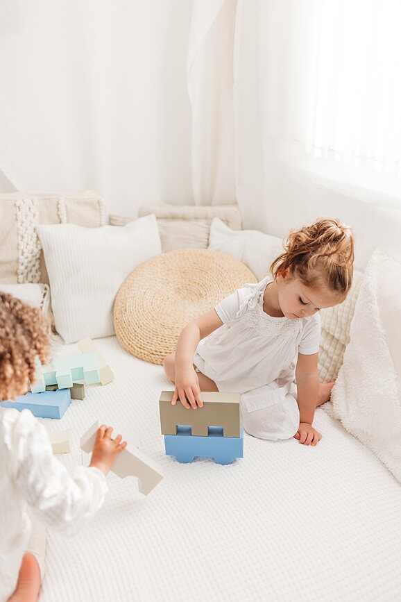 Bloques Puzzle Blocks, colores del cielo, 11 piezas