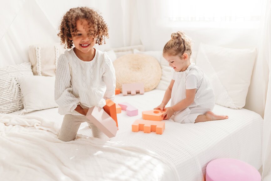 Bloques Puzzle Blocks, colores del cielo, 11 piezas