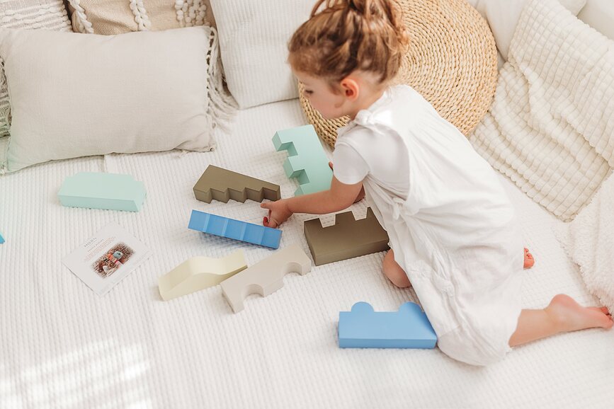 Bloques Puzzle Blocks, colores del cielo, 11 piezas