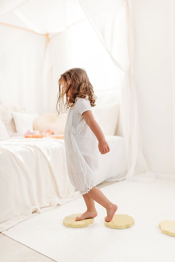 Juego de Equilibrio Stepping, conchas, Set de 5 piezas