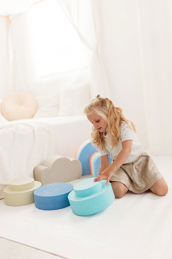 Juego de motricidad Rainbow Chair, tonos tierra, Set de 5 piezas