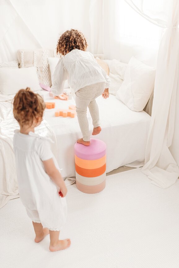 Juego de motricidad Rainbow Chair, tonos tierra, Set de 5 piezas