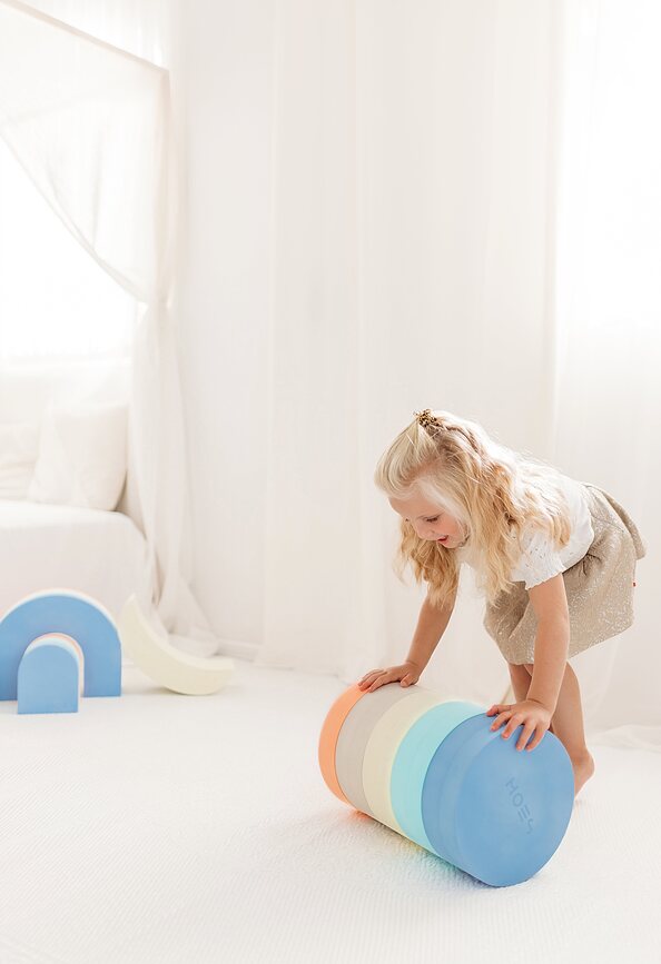 Juego de motricidad Rainbow Chair, tonos tierra, Set de 5 piezas