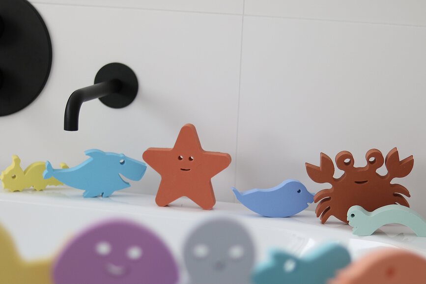 Juguetes de Baño Waterfun, pastel, Pack de 6