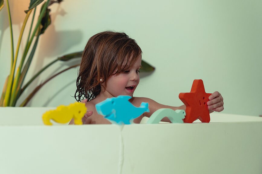 Juguetes de Baño Waterfun, pastel, Pack de 6