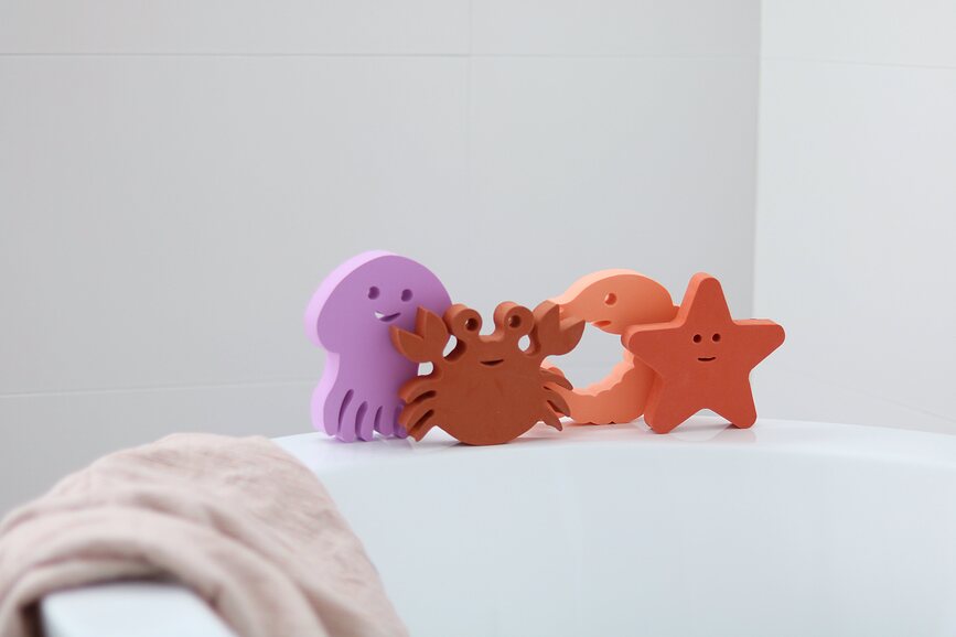 Juguetes de Baño Waterfun, pastel, Pack de 6