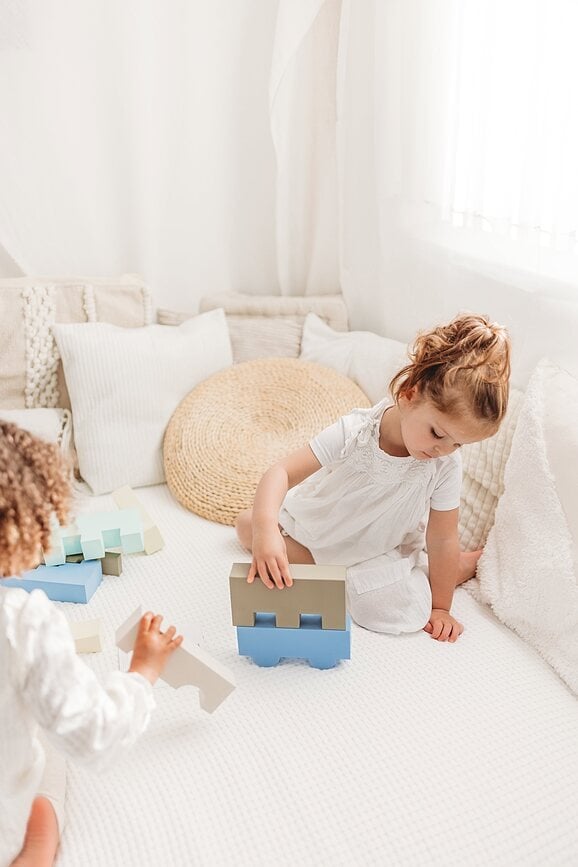 Puzzle Blocks Blocs de Construction, couleurs ciel, Set 11 pièces