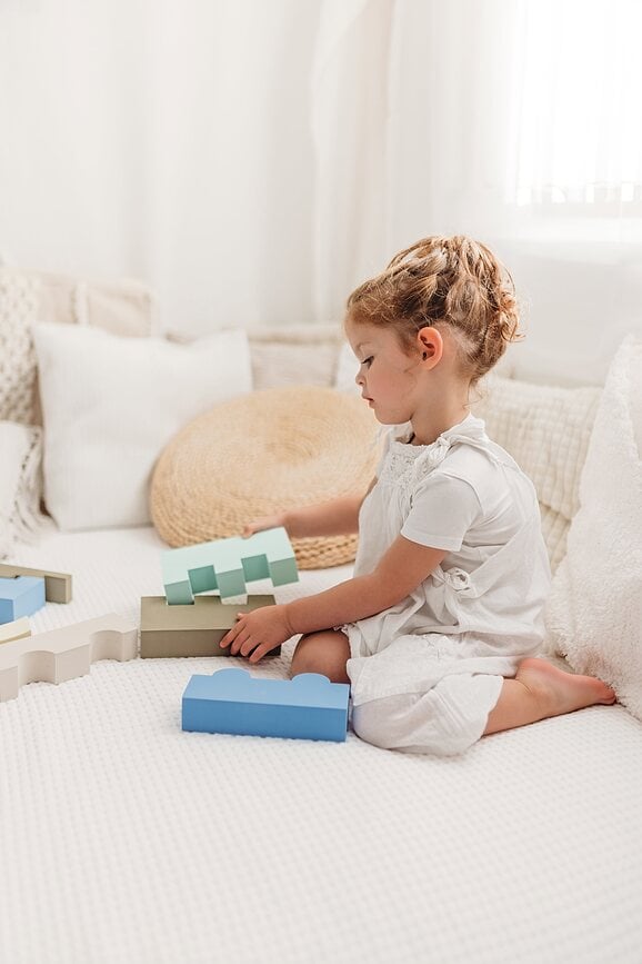 Puzzle Blocks Blocs de Construction, couleurs ciel, Set 11 pièces