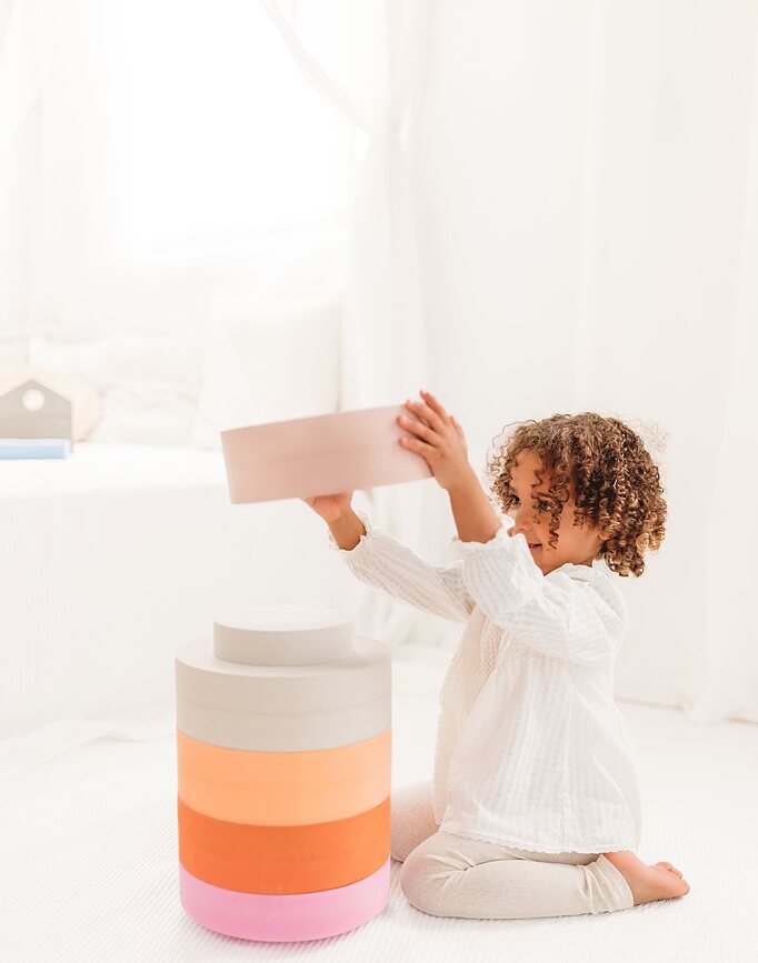 Rainbow Chair Jeu de Motricité, tons terreux, Set 5 pièces