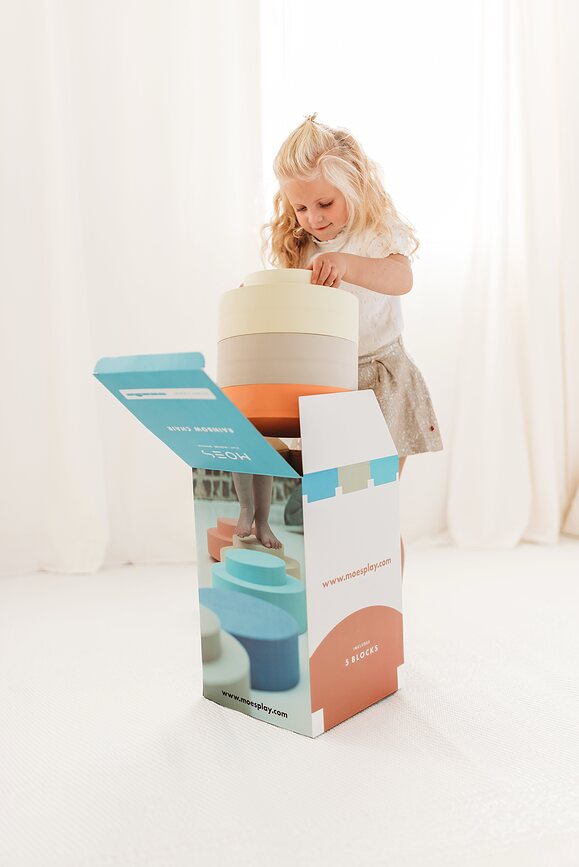 Rainbow Chair Igračka za motoriku boje zemlje 5 kom.