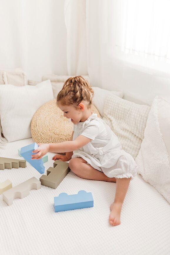 Τουβλάκια Puzzle, χρώματα του ουρανού, 11 τμχ