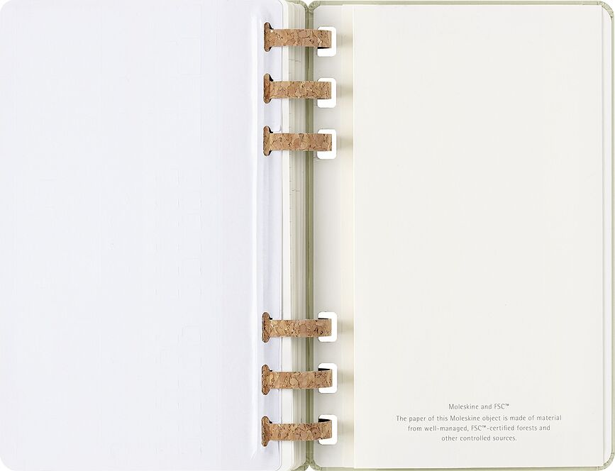 Agenda Académica Moleskine de tapa dura y espiral, 2026, 12 meses, tamaño L, pistacho