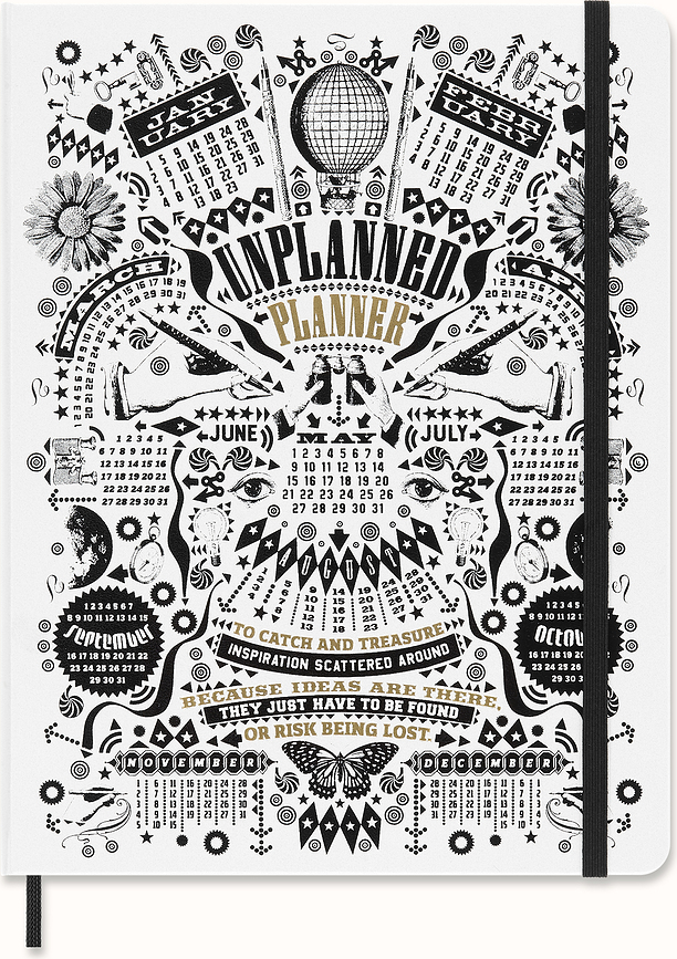 Agenda de tapa dura Moleskine Lorenzo Petrantoni, XL, con estuche de regalo