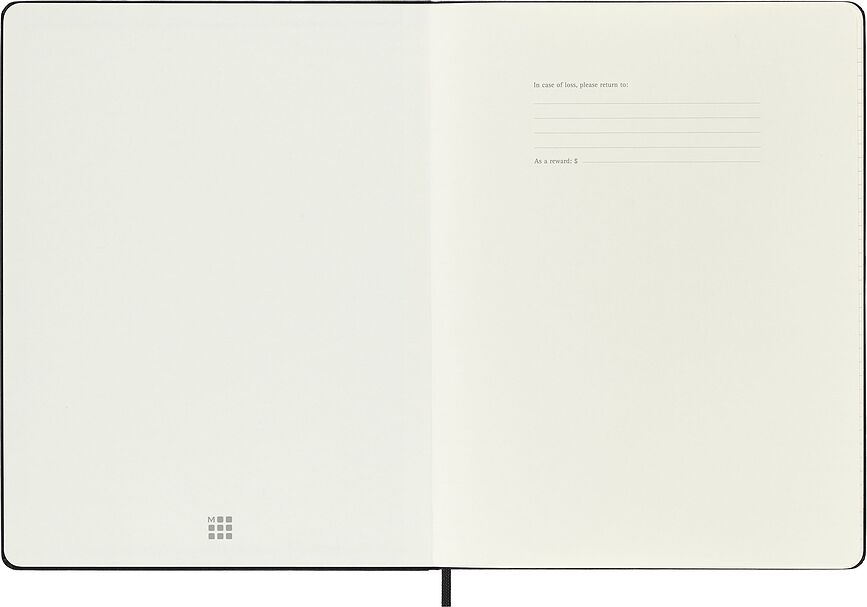 Agenda Semanal Moleskine de tapa dura, 12 meses, tamaño XL, 2026, negro
