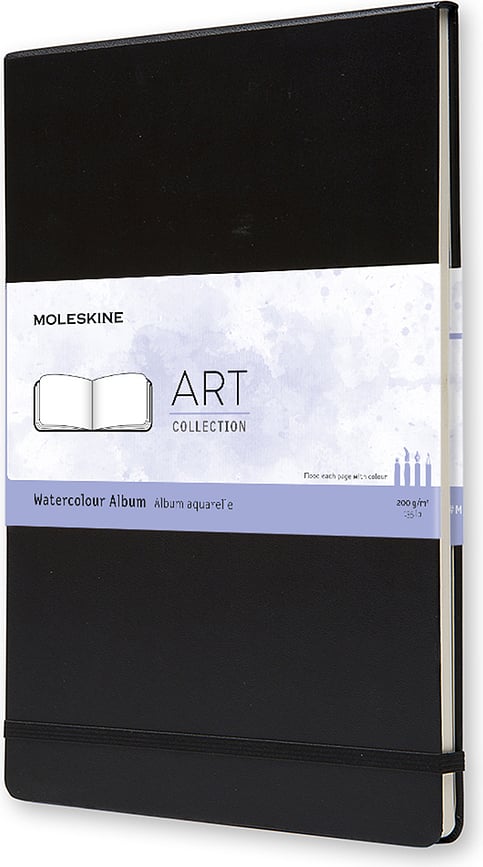 Akvarelės eskizų sąsiuvinis Moleskine Watercolor 200 g/m² su kietu viršeliu