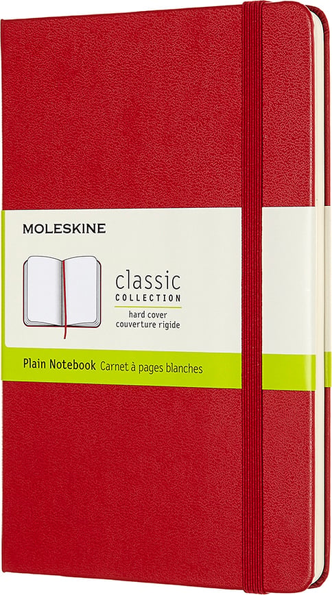 Blank notesbog Moleskine Classic M 208 sider rød hardcover