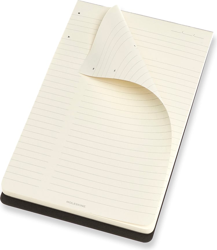 Bloc de notas de tapa blanda Moleskine Pro Pad L, negro