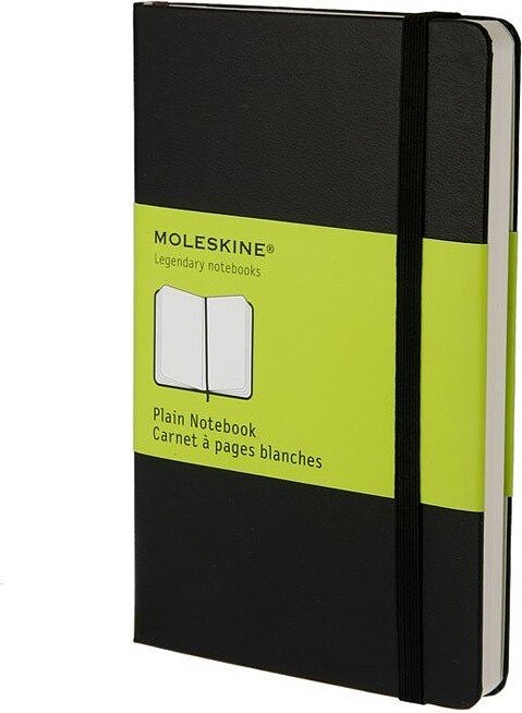 Блокнот Moleskine P гладкий, чорний, тверда обкладинка