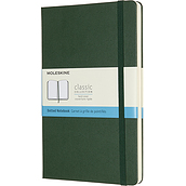Carnet Moleskine Classic L 240 pagini verde pădure cu picățele copertă tare