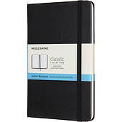 Carnet Moleskine Classic M 208 pagini negru cu picățele copertă tare