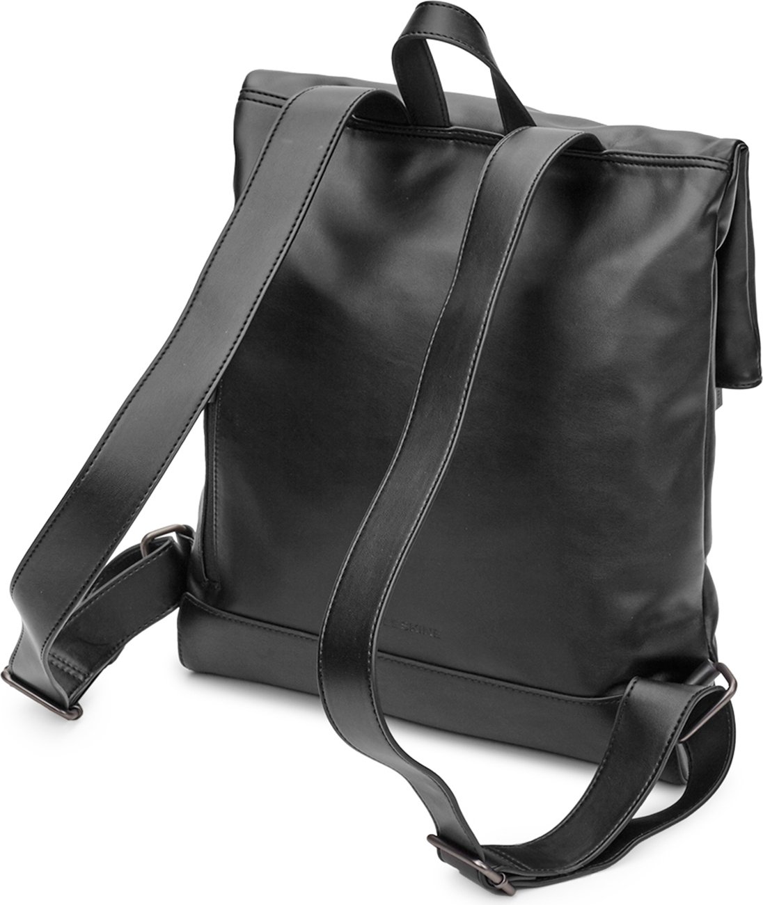 Black fold over top backpack