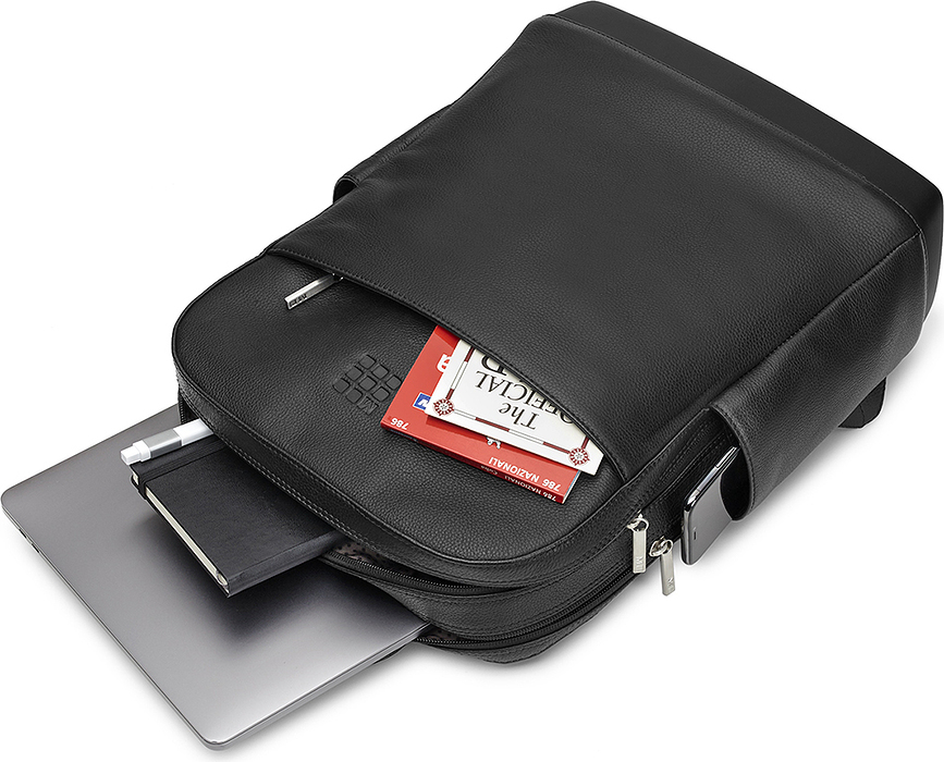 Classic Pro Σακίδιο Πλάτης για Laptop, δερμάτινο, ζαφειρί