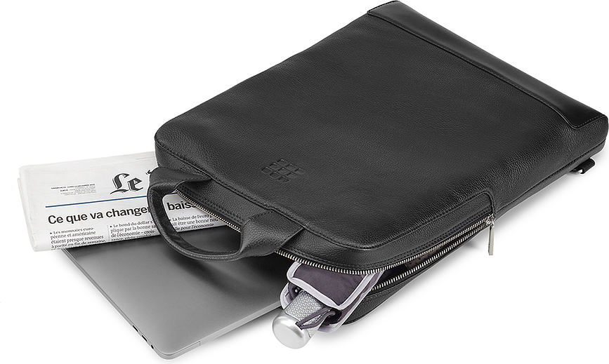 Classic Vertical Nahrbtnik za prenosnik, usnjen, safirni