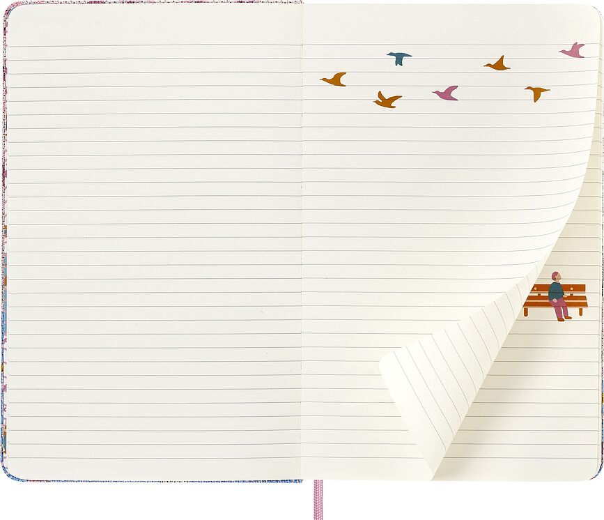 Cuaderno a rayas Moleskine Sakura, edición limitada, Talla L, en caja de regalo