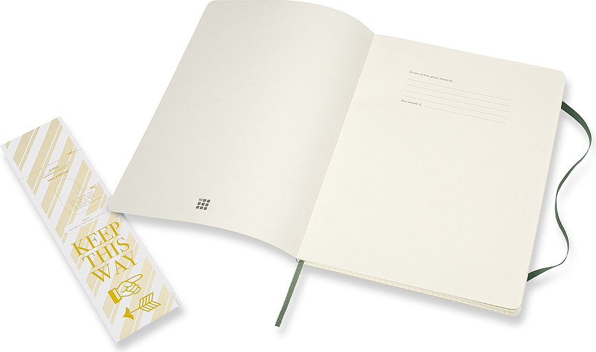 Cuaderno de tapa blanda de cuadrícula Moleskine Classic XL, 192 páginas, negro