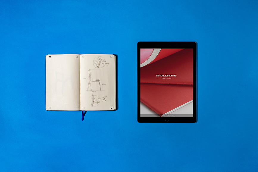 Cuaderno de páginas lisas Moleskine Dropbox Smart, tamaño L, tapa dura