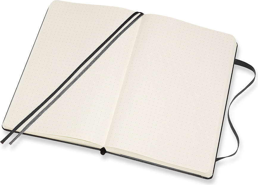 Cuaderno de puntos Moleskine Classic L, 400 páginas, negro, tapa dura