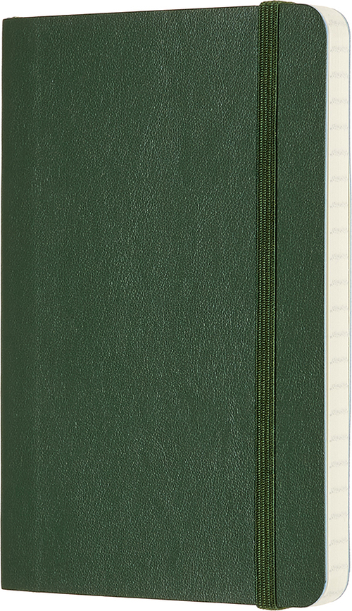 Cuaderno de tapa blanda rayado Moleskine P, verde bosque