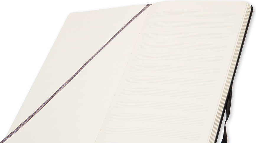 Cuaderno de tapa dura Moleskine Art Music L, 192 páginas, pautado con pentagrama