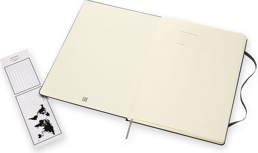 Cuaderno de tapa dura Moleskine Classic, cuadriculado, A4, 192 páginas, negro