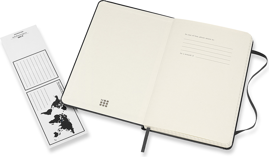 Libreta de tapa dura cuadriculada Moleskine Classic M, 208 páginas, azul zafiro