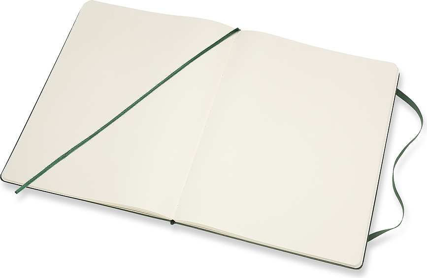 Cuaderno de tapa dura Moleskine Classic XL, liso, 192 páginas, verde bosque