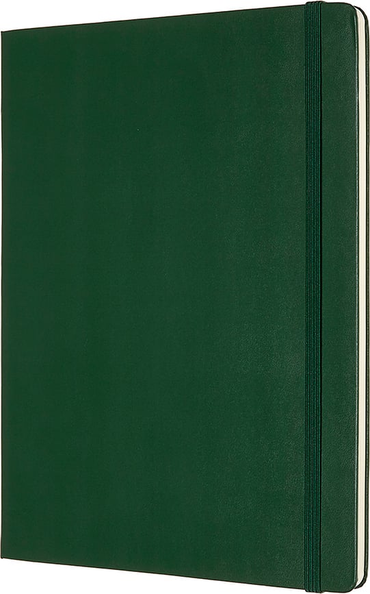 Cuaderno de tapa dura Moleskine Classic XL, liso, 192 páginas, verde bosque