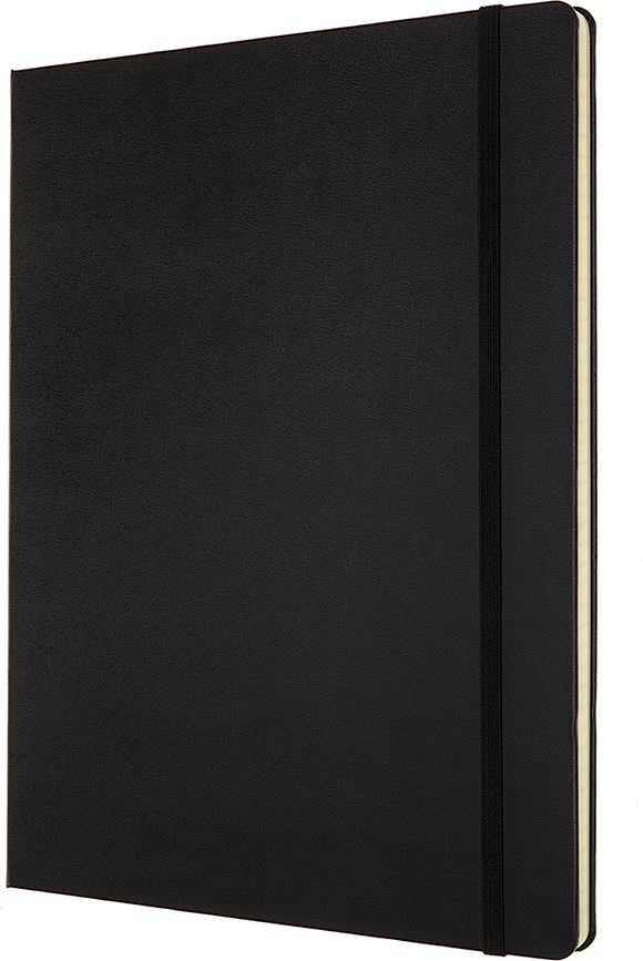 Cuaderno de tapa dura rayado Moleskine Classic XXL, 192 páginas, negro