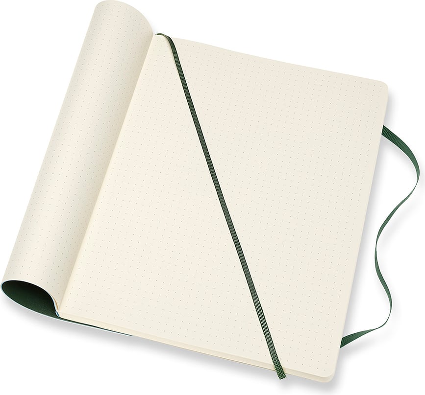Cuaderno liso Moleskine Classic XL, 192 páginas, de tapa blanda, verde bosque