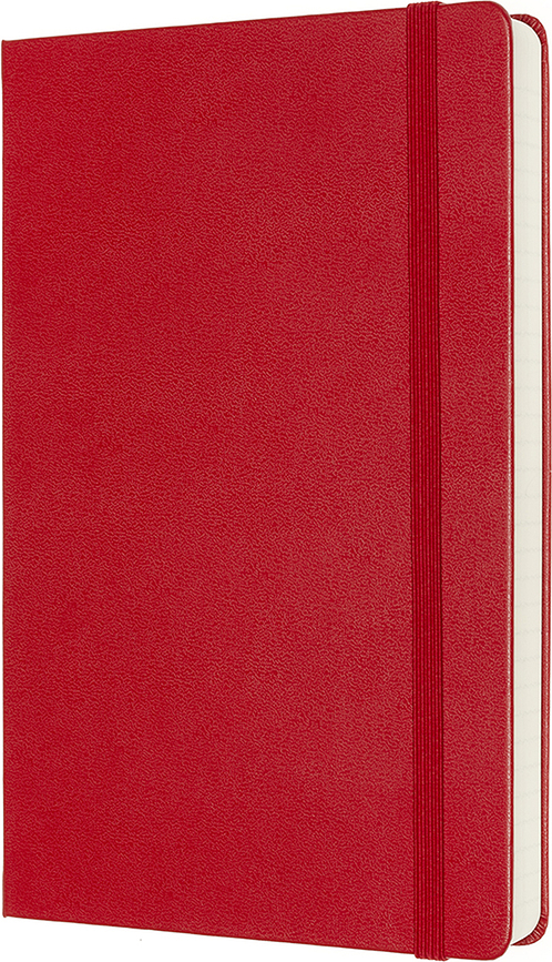 Cuaderno rayado de tapa dura Moleskine Classic L, 400 páginas, rojo