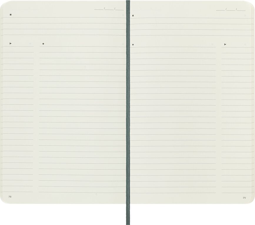 Cuaderno rayado de tapa blanda Moleskine Professional L, 192 páginas, negro