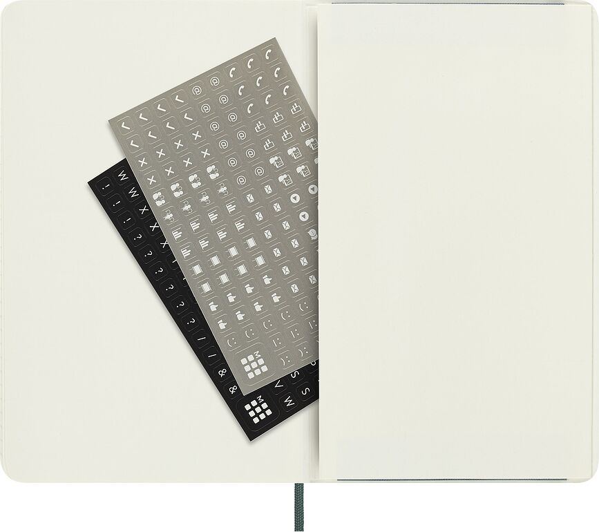 Cuaderno rayado de tapa blanda Moleskine Professional L, 192 páginas, negro