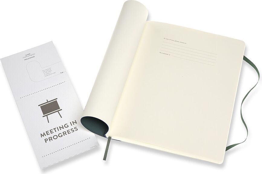 Cuaderno Moleskine Professional XL, 192 páginas, verde, rayado, de tapa blanda