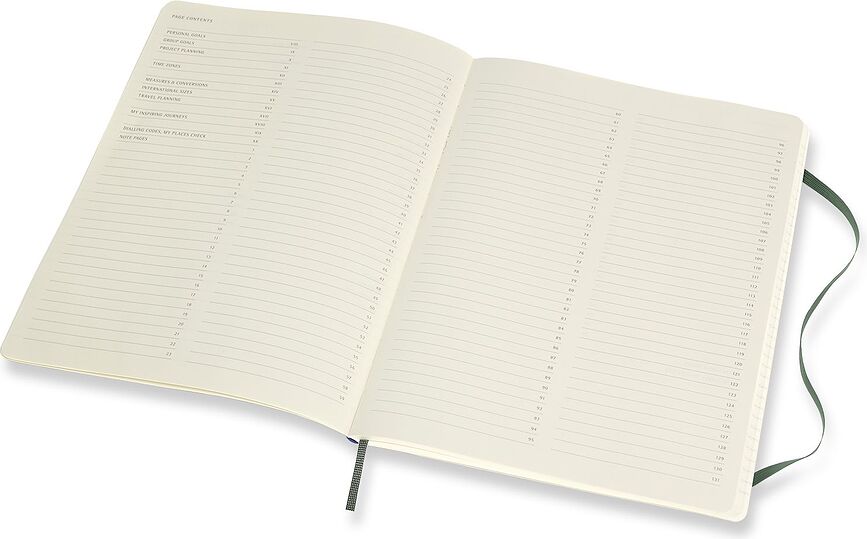 Cuaderno Moleskine Professional XL, 192 páginas, verde, rayado, de tapa blanda