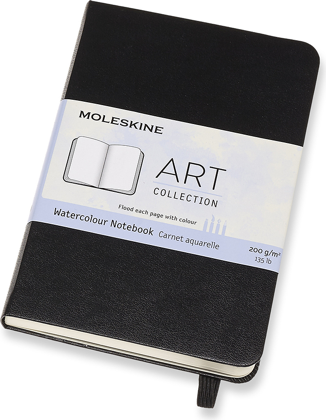 Cuaderno de Acuarelas Moleskine Art Watercolor P, tapa dura, 200 g/m², 60 páginas