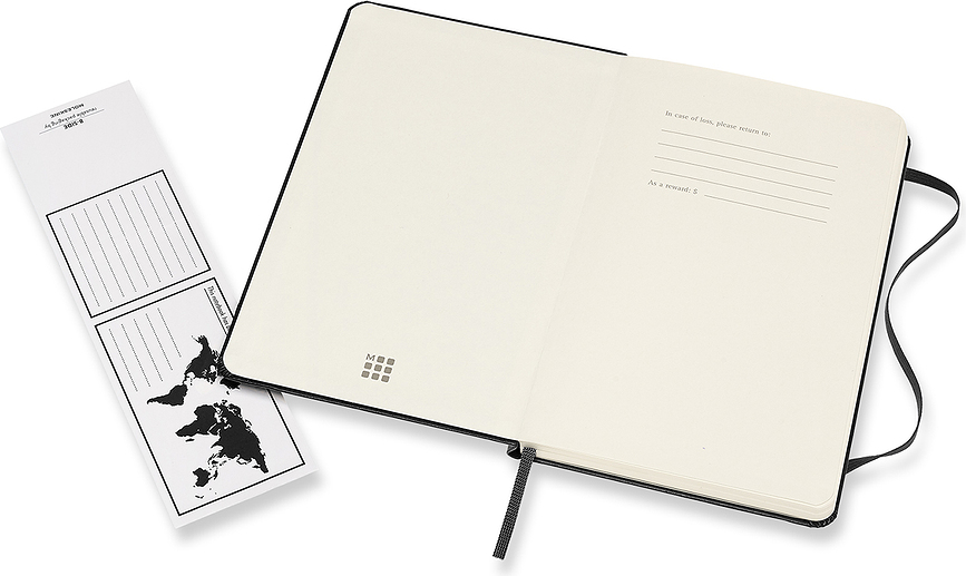 Libreta Punteada de tapa dura Moleskine Classic M, 208 páginas, azul zafiro