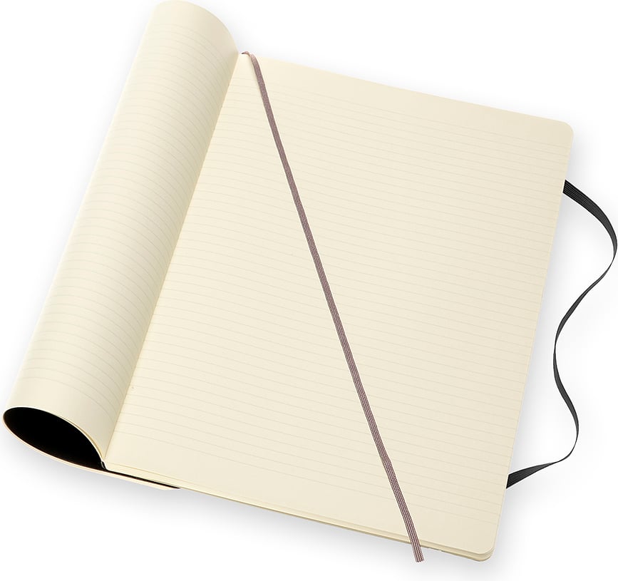 Cuaderno rayado Moleskine Classic, A4, 192 páginas, negro, tapa blanda