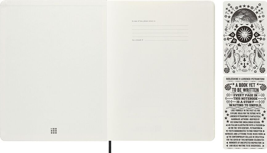 Cuaderno rayado Moleskine Lorenzo Petrantoni, XL, con estuche de regalo
